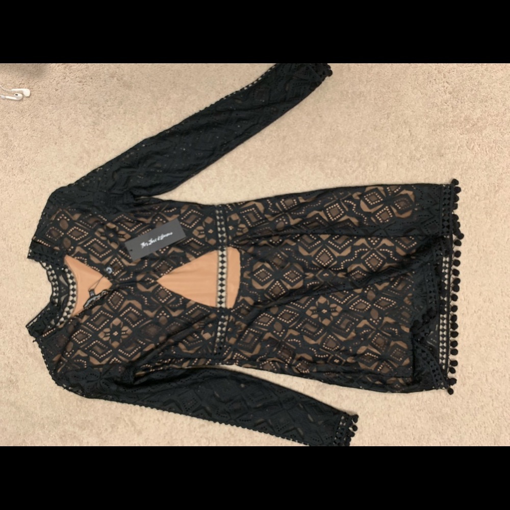 For Love And Lemons Black Lace Mini Dress